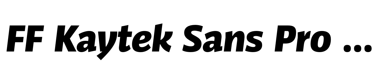 FF Kaytek Sans Pro Black Italic